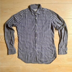 Men's Bevilacqua flannel plaid shirt. Made in Italy.